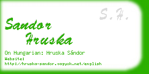sandor hruska business card